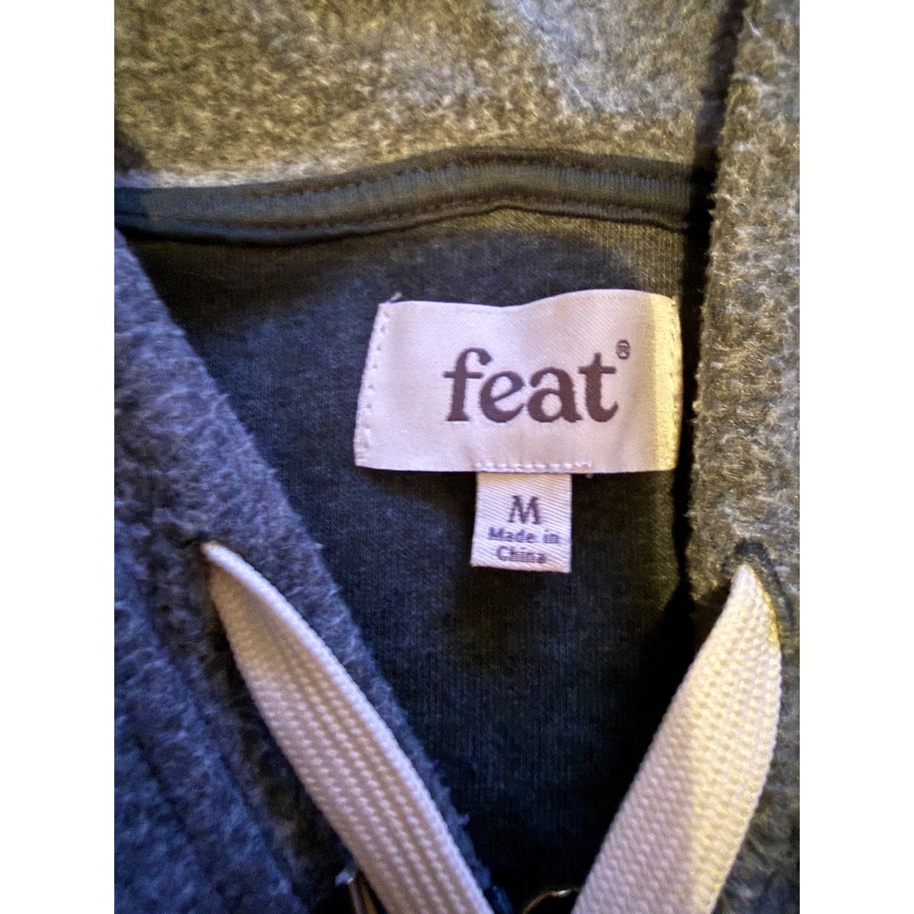 Feat BlanketBlend Full Zip‎ Hoodie Jacket Unisex Medium Green Lounge Cozy - Picture 3 of 10